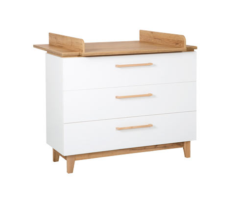 Roba Wickelkommode »Finn« - 117,5x78x104cm - weiß - Holz / Buchenholz / Holz