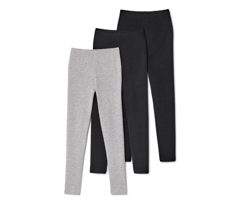 Tchibo - 3 Kinder-Leggings - Mädchen - Gr. 170/176 - schwarz