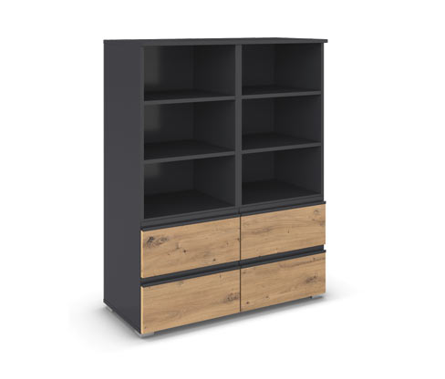 rauch Kommode »Joel« - 93x42x119cm - grau - Holz