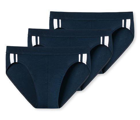 3 Schiesser Slips - Herren - Gr. Xxl/8 - dunkelblau