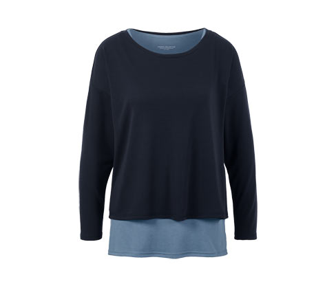 Tchibo - 2-in-1-Sportshirt - Damen - Gr. S - blau