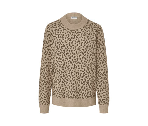 Tchibo - Bedruckter Strickpullover - Damen - Gr. XL - beige/print