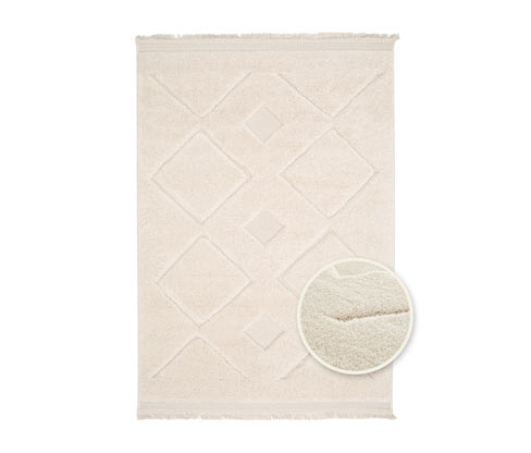 Tchibo - Indoorteppich »Nativo Checks« - creme