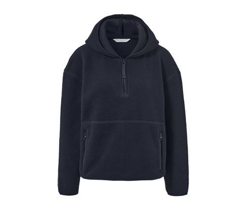 Tchibo - Teddy-Kapuzenpullover - Damen - Gr. S - dunkelblau