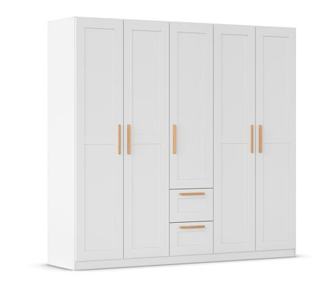 rauch Drehtürenschrank »Quadra-Spin Country« - 226x54x210cm - braun - Holz