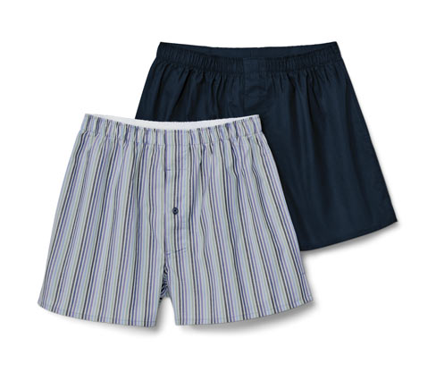 Tchibo - 2 Web-Boxershorts - Herren - Gr. Xl/7 - dunkelblau/gestreift