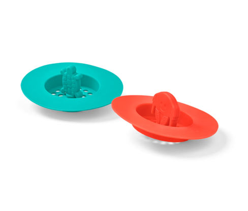 Tchibo - 2 Abflusssiebe aus Silikon - orange