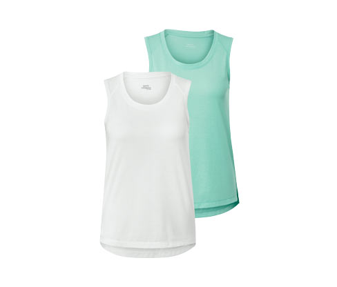 Tchibo - 2 Sporttops - Damen - Gr. S - weiß