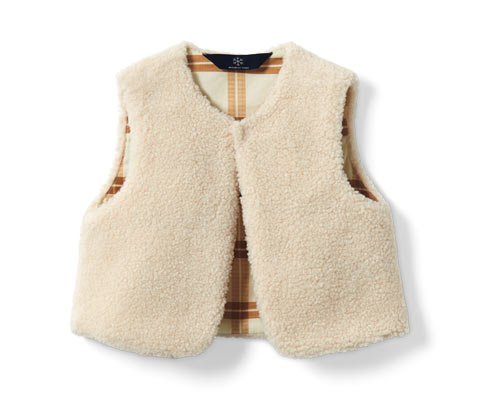 Tchibo - Kleinkind-Teddyweste - Mädchen - Gr. 86/92 - creme