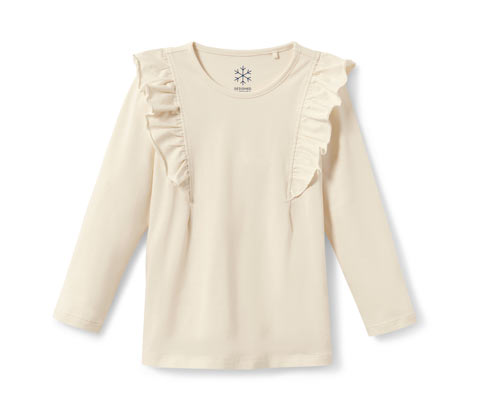 Tchibo - Kinder-Langarmshirt - Mädchen - Gr. 110/116 - creme