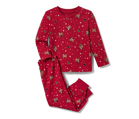 Tchibo - Kleinkind-Jersey-Pyjama - Herren - Gr. 98/104 - rot