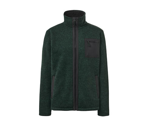 Tchibo - Thermo-Strickfleecejacke - Damen - Gr. M - dunkelgrün
