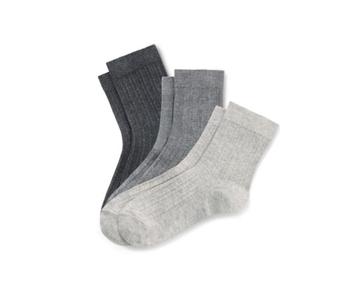 Tchibo - 3 Paar Socken mit Zopfmuster - Damen - Gr. 39-42 - dunkelgrau