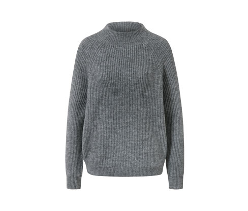 Tchibo - Strickpullover mit Stehkragen - Damen - Gr. XL - grau