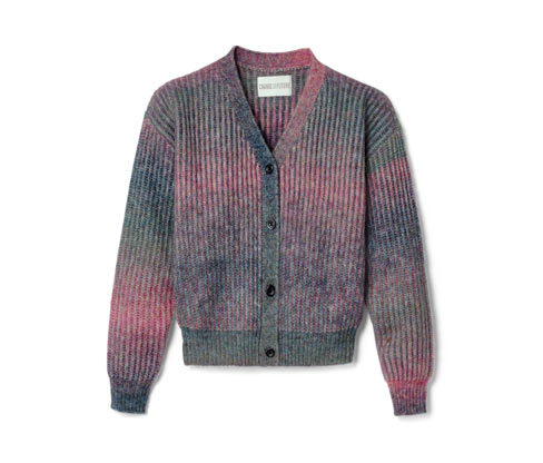 Tchibo - Kinder-Strickjacke mit Schurwolle - Mädchen - Gr. 146/152 - grau