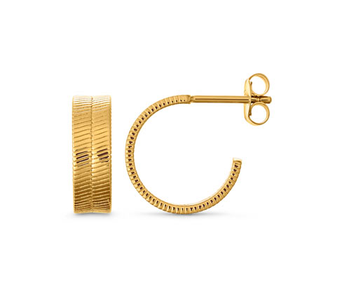 Tchibo - 925 Silber Creolen Heringbone - gold