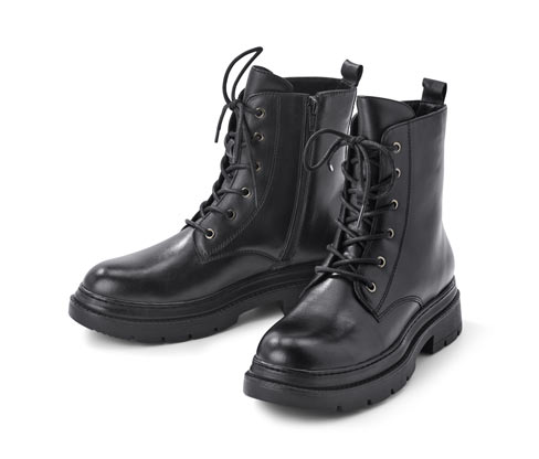 Tchibo - Leder-Boots - Damen - Gr. 39 - schwarz