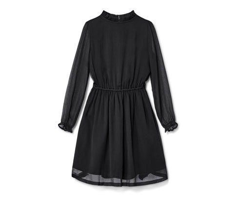 Tchibo - Kinder-Chiffonkleid - Mädchen - Gr. 122/128 - schwarz