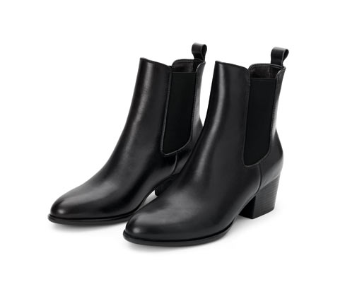 Tchibo - Leder-Stiefelette - Damen - Gr. 42 - schwarz