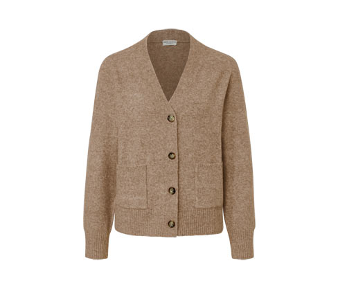 Tchibo - Strickjacke mit Wolle - Damen - Gr. M - braun