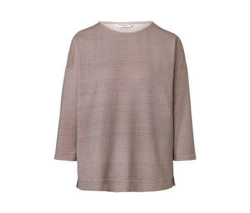 Tchibo - Kariertes Sweatshirt - Damen - Gr. L - weiß/kariert
