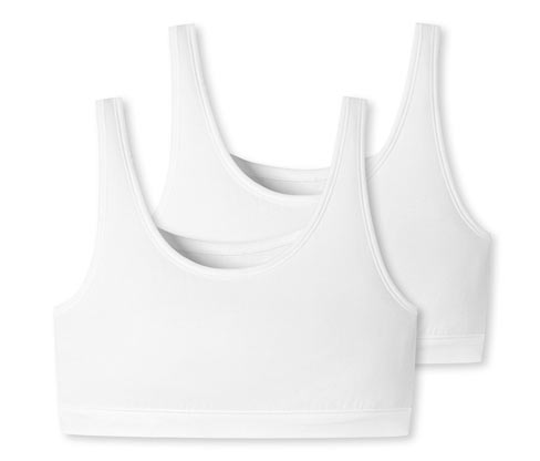 2 Schiesser Bustiers mit Bio-Baumwolle - Damen - Gr. 40 - weiß