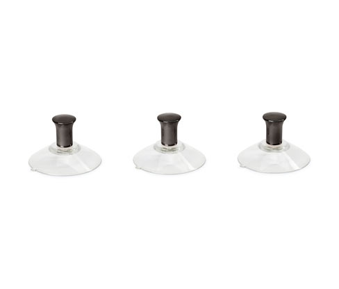 Tchibo - 3 Haken mit Saugnapf - schwarz
