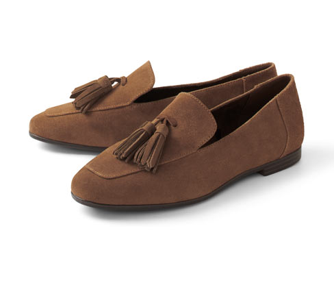 Tchibo - Loafer aus Veloursleder - Damen - Gr. 42 - cognac