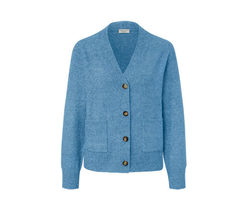 Tchibo - Strickjacke mit Wolle - Damen - Gr. XL - hellblau