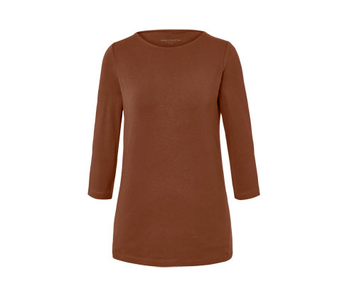 Tchibo - Shirt mit 3/4-Arm - Damen - Gr. M - cognac