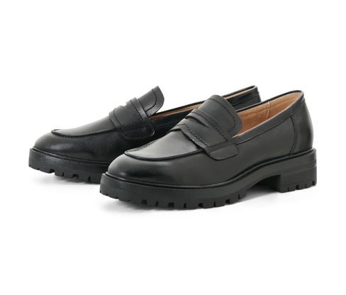 Tchibo - Leder-Loafer - Damen - Gr. 39 - schwarz