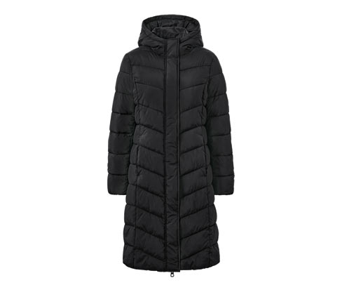 Tchibo - Steppmantel mit Kapuze - Damen - Gr. 36 - schwarz