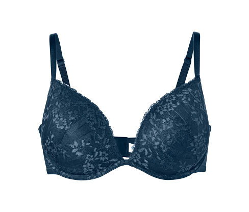 Tchibo - Push-up-BH mit Spitze - Damen - Gr. 75A - dunkelblau