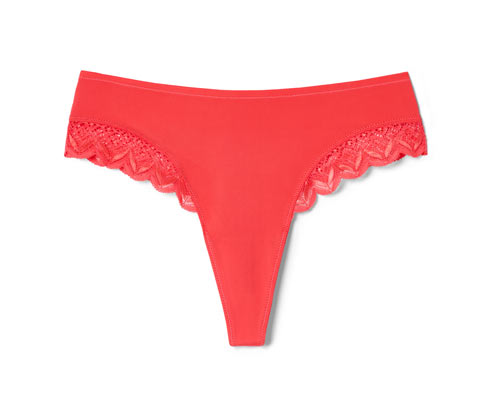 Tchibo - Midrise-Brazil-Tanga - Damen - Gr. XL - rot