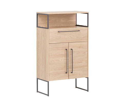 Tchibo - Highboard »Dumone« - 65x33x112,5cm - anthrazit - Holz / Metall