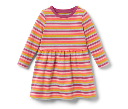 Tchibo - Kinder-Sweatkleid - Mädchen - Gr. 110/116 - mehrfarbig/gestreift