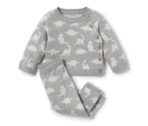 Tchibo - Baby-Strickkombi - Herren - Gr. 98/104 - creme/jacquard