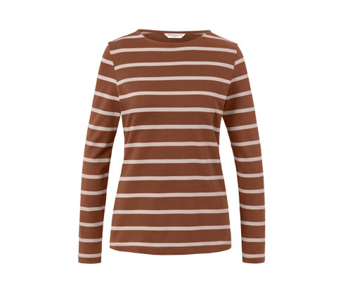 Tchibo - Gestreiftes Langarmshirt - Damen - Gr. XL - weiß/gestreift