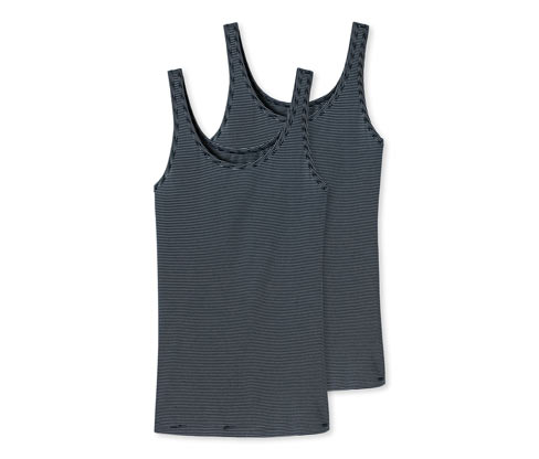 2 Schiesser Trägertops mit Modal - Damen - Gr. 38 - dunkelblau