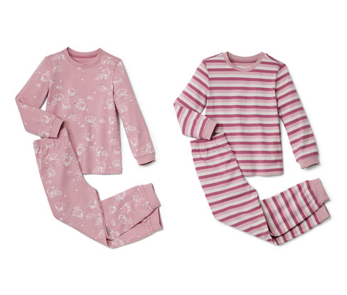 Tchibo - 2 Kinder-Pyjamas - Herren - Gr. 86/92 - creme/print