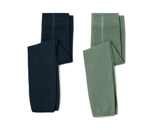 Tchibo - 2 Kinder-Strickleggings - Herren - Gr. 110/116 - dunkelblau/jacquard