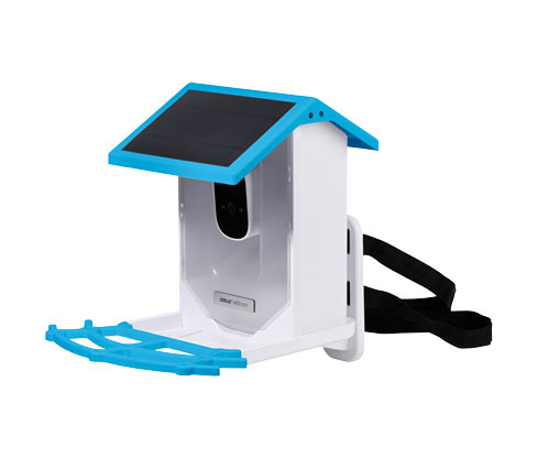 Tchibo - Vogel-Futterhaus »Eazy« mit Solarpanel und Wi-Fi-Kamera - weiß