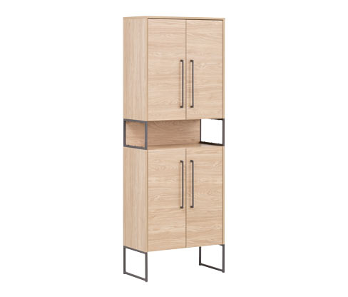 Tchibo - Hochschrank »Dumone« - 65x33x183,5cm - anthrazit - Holz / Metall
