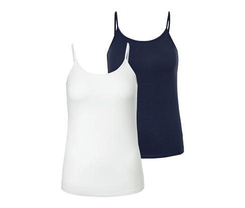 Tchibo - 2 Hemdchen - Damen - Gr. XXL - dunkelblau