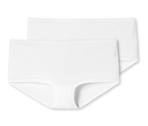 2 Schiesser Shorts mit Bio-Baumwolle - Damen - Gr. 36 - weiß