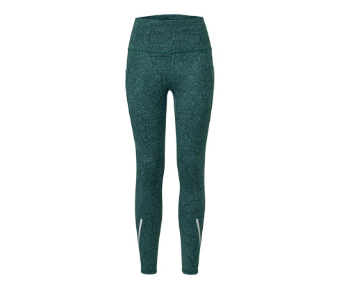 Tchibo - Sporttight - Damen - Gr. M - dunkelgrün/print