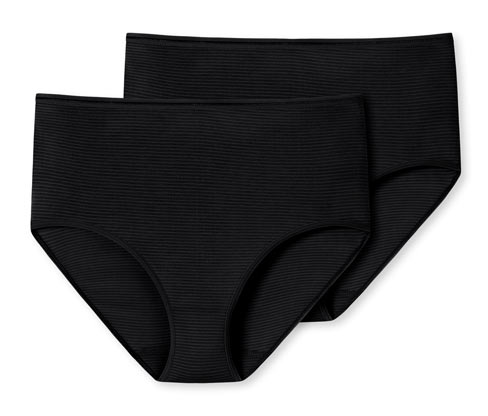 2 Schiesser Midislips mit Modal - Damen - Gr. 44 - schwarz
