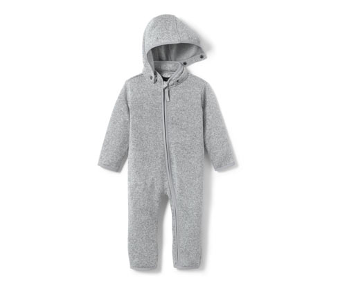 Tchibo - Baby-Strickfleece-Overall - Baby - Gr. 62/68 - grau