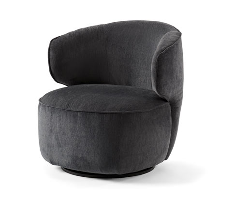 Tchibo - Sessel mit Drehfunktion - 76x80x75cm - anthrazit - Polyester