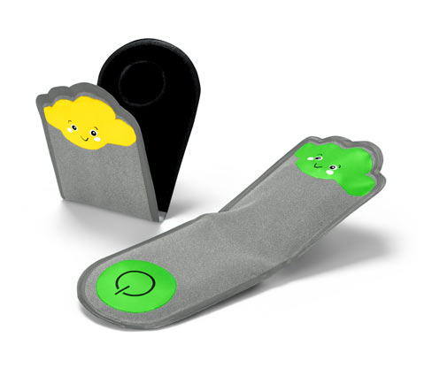 Tchibo - 2 LED-Magnet-Lichter »Wolken« - grün